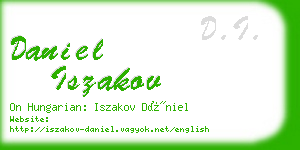 daniel iszakov business card